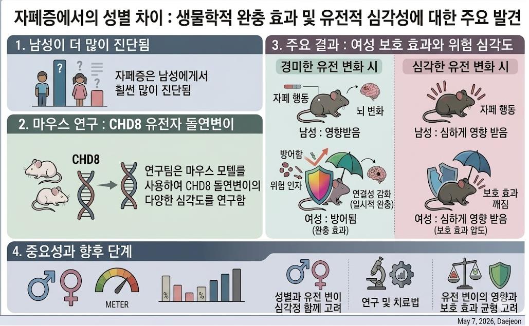 강력한 유전자 돌연변이, 자폐증의 